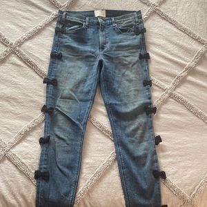 Anthropologie McGuire High Rise Skinny Jeans with Bows